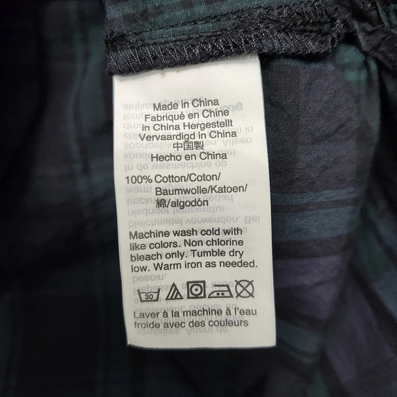 J.crew women's blouse top size 2 plaid black and green - Picture 5 of 6